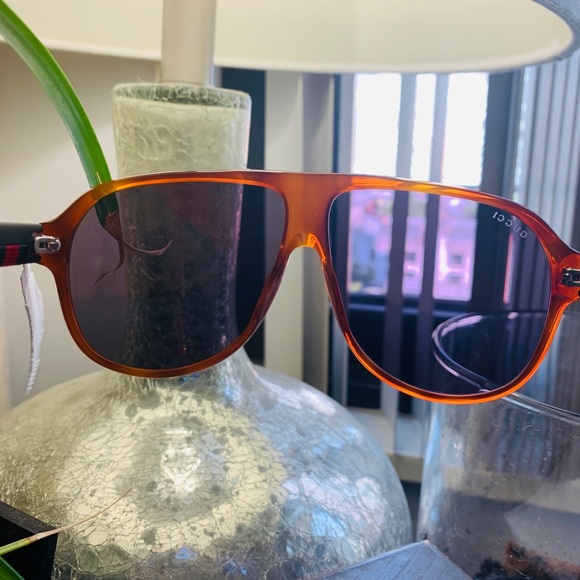 Authentic GUCCI 59mmPilot Acetate logo sunglasses - Picture 8 of 14